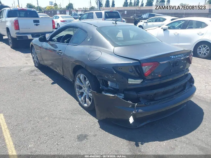 2014 Maserati Granturismo Mc/Sport VIN: ZAM45VLA7E0081523 Lot: 45402882