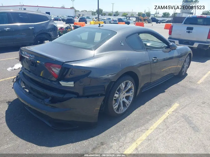 2014 Maserati Granturismo Mc/Sport VIN: ZAM45VLA7E0081523 Lot: 45402882