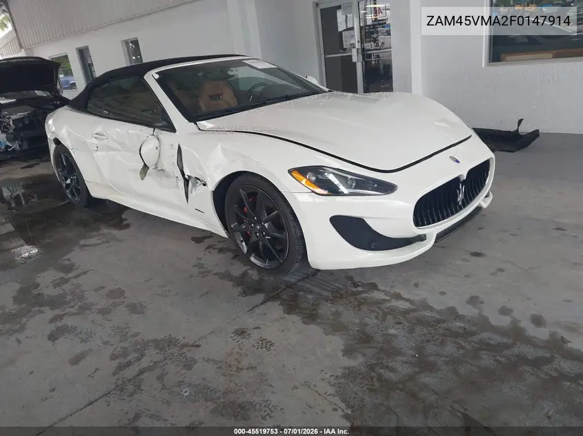 2015 Maserati Granturismo Mc/Mc Centennial/Sport VIN: ZAM45VMA2F0147914 Lot: 45519753