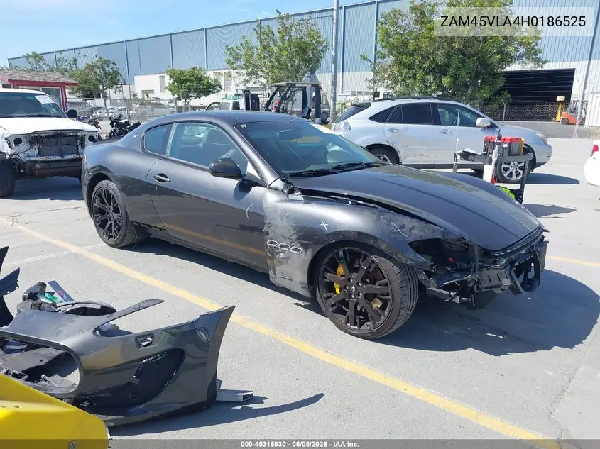 2017 Maserati Granturismo Mc/Mc Centennial/Sport VIN: ZAM45VLA4H0186525 Lot: 45316930