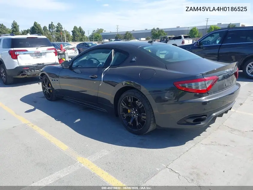 2017 Maserati Granturismo Mc/Mc Centennial/Sport VIN: ZAM45VLA4H0186525 Lot: 45316930