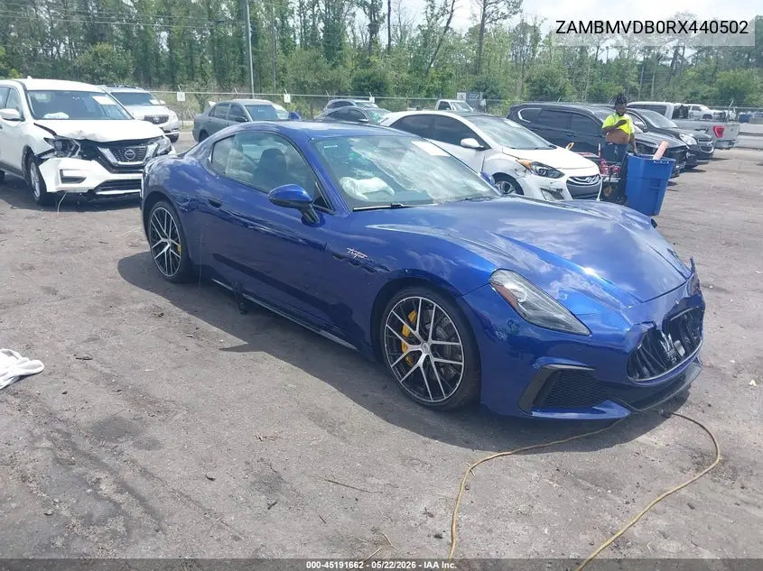 2024 Maserati Granturismo Trofeo VIN: ZAMBMVDB0RX440502 Lot: 45191662