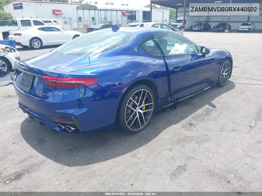 2024 Maserati Granturismo Trofeo VIN: ZAMBMVDB0RX440502 Lot: 45191662
