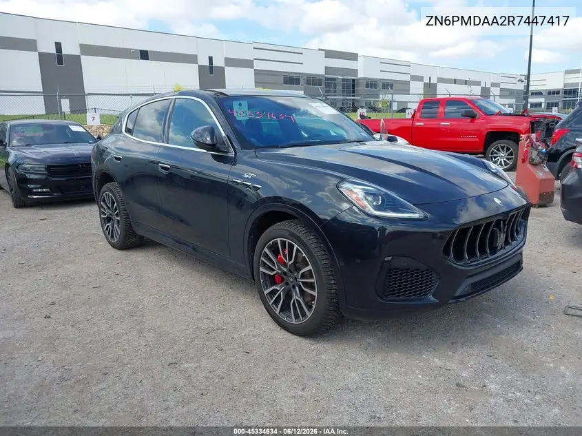 2024 Maserati Grecale Gt VIN: ZN6PMDAA2R7447417 Lot: 45334634