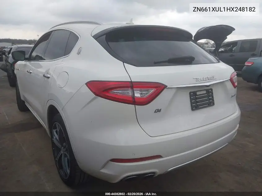 2017 Maserati Levante VIN: ZN661XUL1HX248182 Lot: 44382802