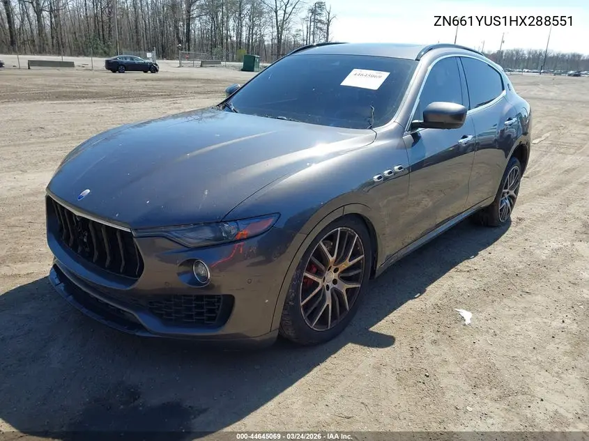 2017 Maserati Levante S VIN: ZN661YUS4HX288551 Lot: 44645069