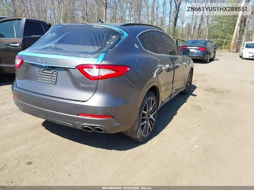 2017 Maserati Levante S VIN: ZN661YUS4HX288551 Lot: 44645069