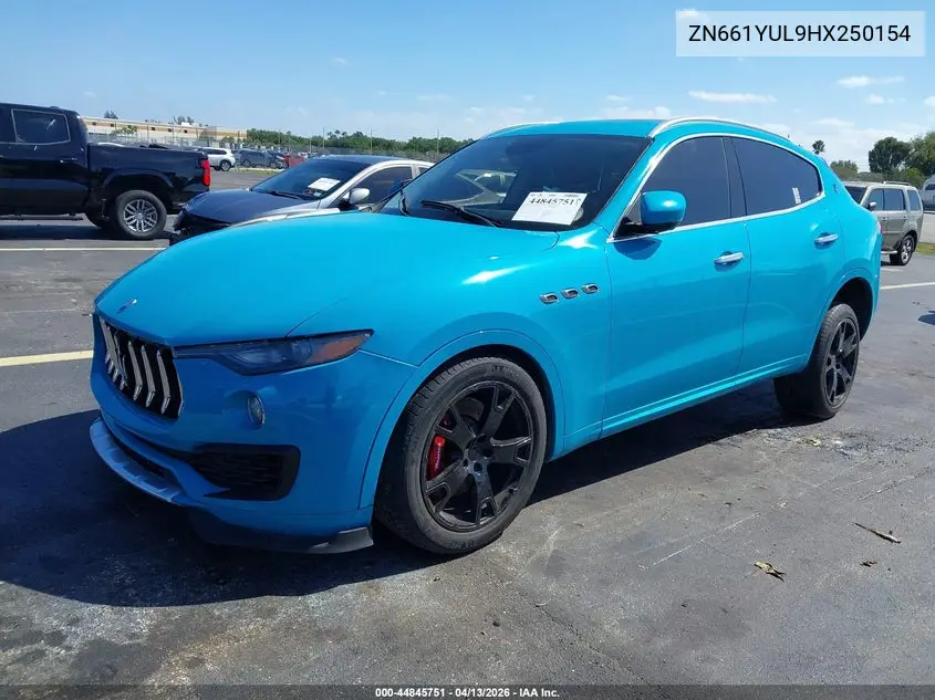 2017 Maserati Levante S VIN: ZN661YUL9HX250154 Lot: 44845751