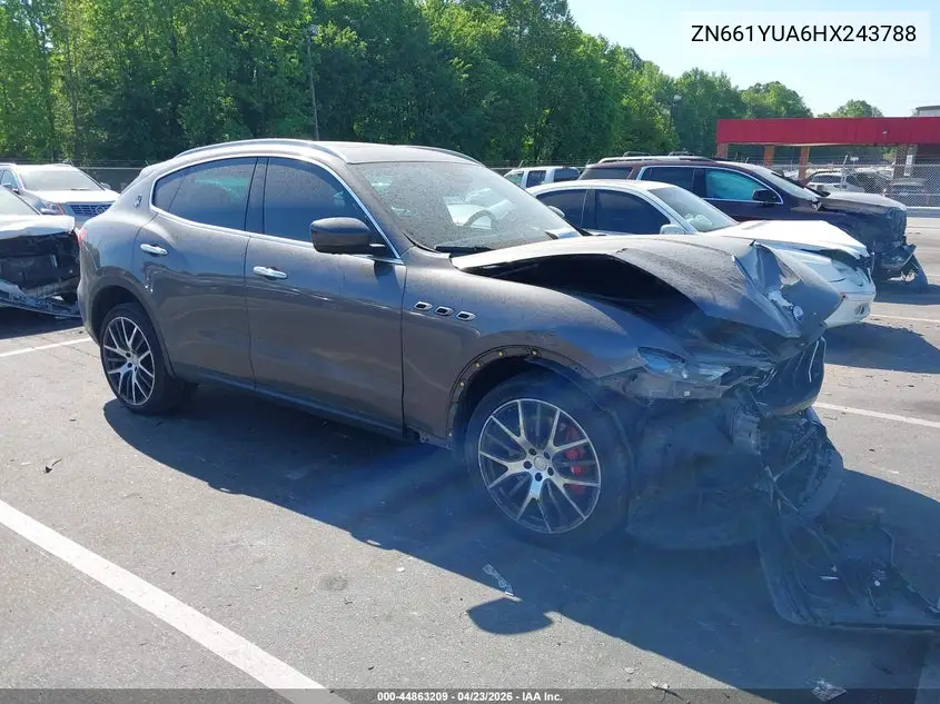 2017 Maserati Levante S VIN: ZN661YUA6HX243788 Lot: 44863209
