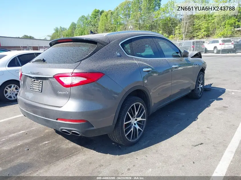 2017 Maserati Levante S VIN: ZN661YUA6HX243788 Lot: 44863209