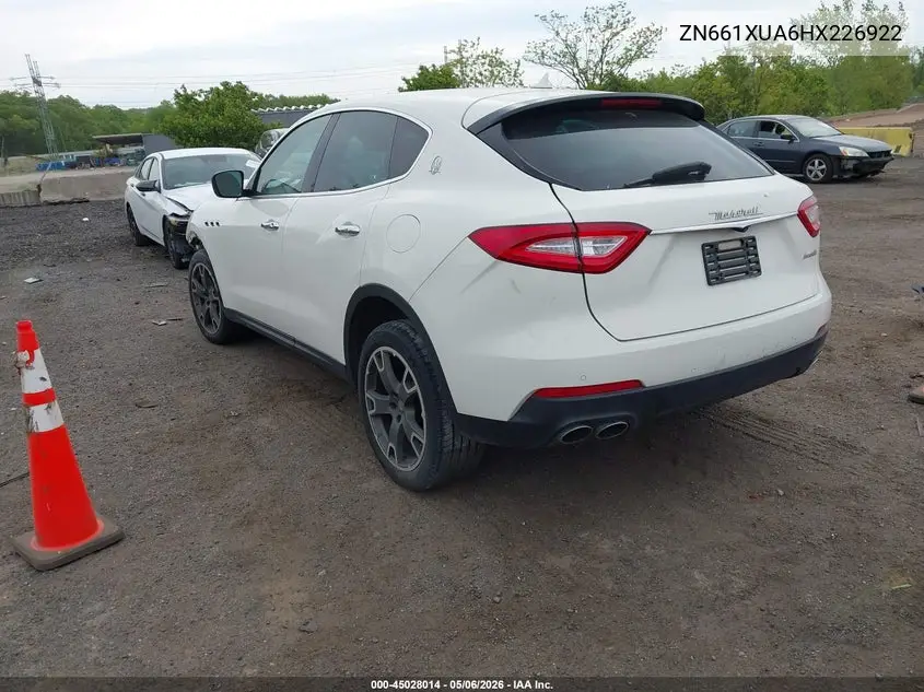 2017 Maserati Levante VIN: ZN661XUA6HX226922 Lot: 45028014