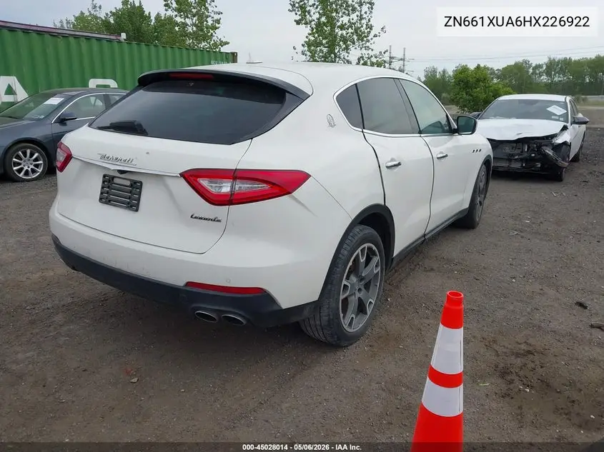 2017 Maserati Levante VIN: ZN661XUA6HX226922 Lot: 45028014