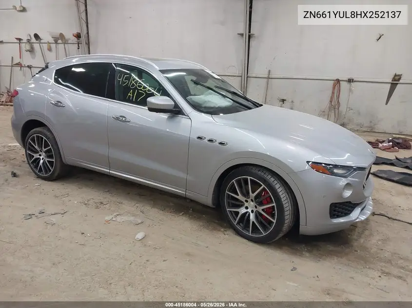 2017 Maserati Levante S VIN: ZN661YUL8HX252137 Lot: 45186004