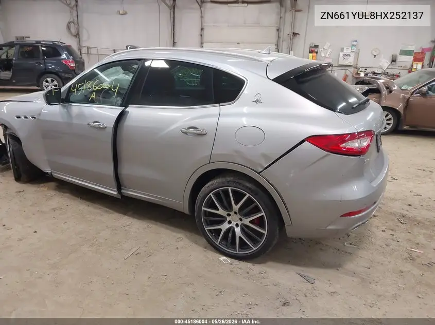 2017 Maserati Levante S VIN: ZN661YUL8HX252137 Lot: 45186004
