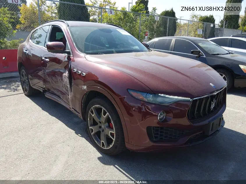 2017 Maserati Levante VIN: ZN661XUS8HX243200 Lot: 45515079