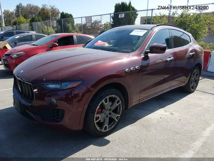 2017 Maserati Levante VIN: ZN661XUS8HX243200 Lot: 45515079