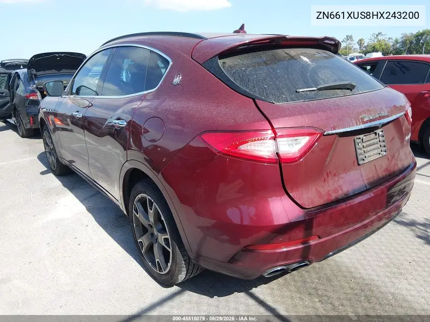 2017 Maserati Levante VIN: ZN661XUS8HX243200 Lot: 45515079