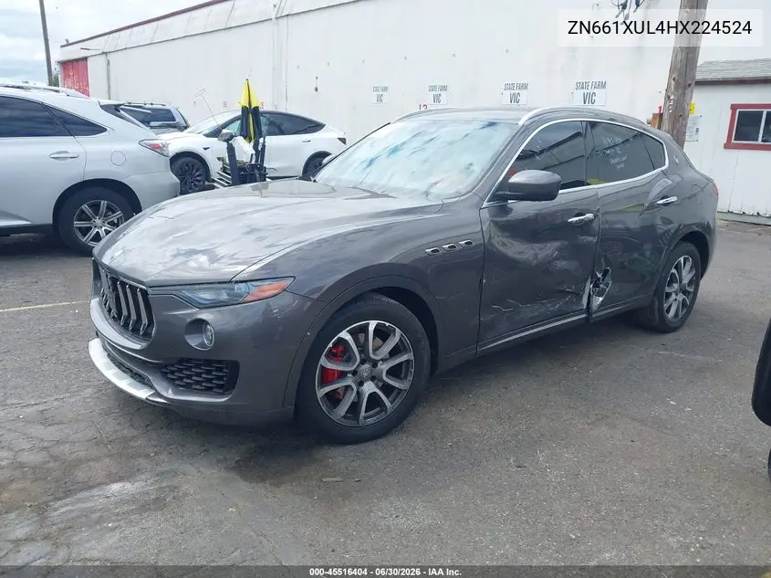 2017 Maserati Levante VIN: ZN661XUL4HX224524 Lot: 45516404