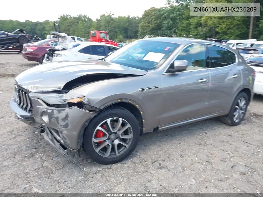 2017 Maserati Levante VIN: ZN661XUA3HX236209 Lot: 45566017
