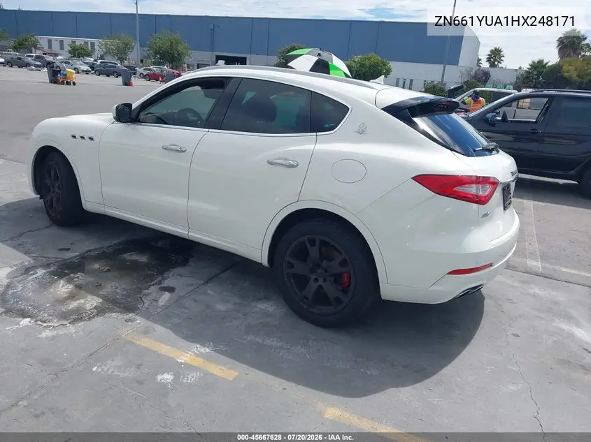 2017 Maserati Levante S VIN: ZN661YUA1HX248171 Lot: 45667628