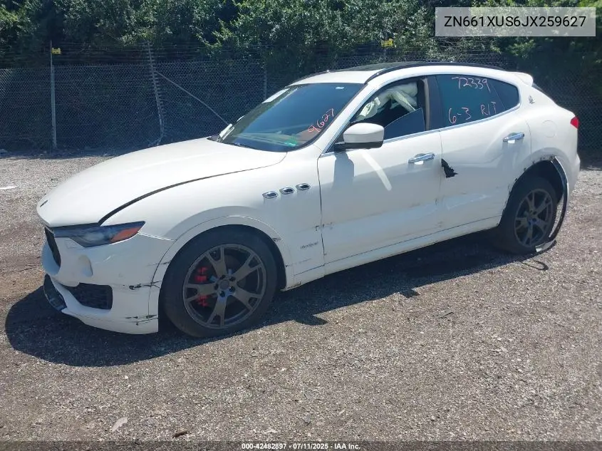 2018 Maserati Levante Gransport VIN: ZN661XUS6JX259627 Lot: 42482897