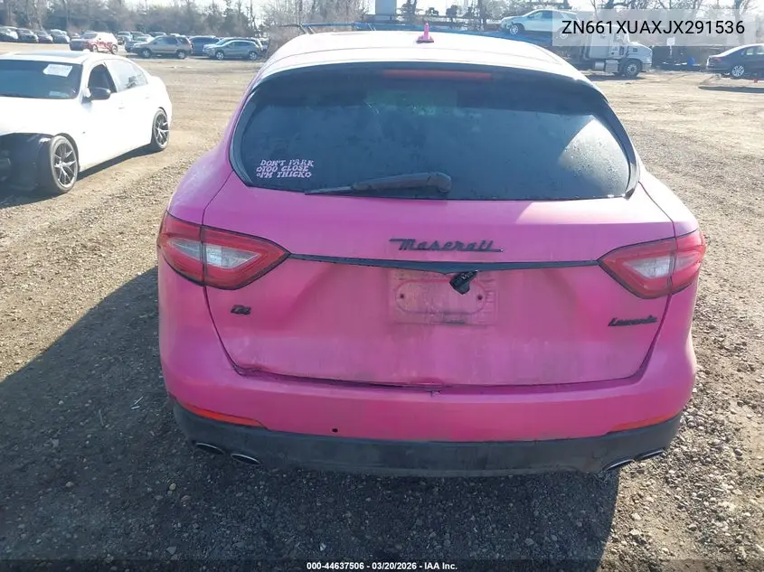 2018 Maserati Levante VIN: ZN661XUAXJX291536 Lot: 44637506