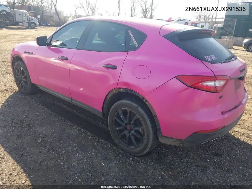 2018 Maserati Levante VIN: ZN661XUAXJX291536 Lot: 44637506