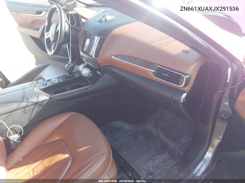 2018 Maserati Levante VIN: ZN661XUAXJX291536 Lot: 44637506