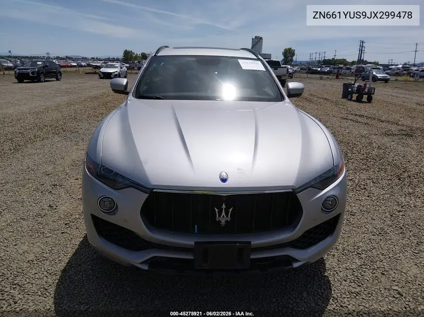 2018 Maserati Levante S Gransport VIN: ZN661YUS9JX299478 Lot: 45278921