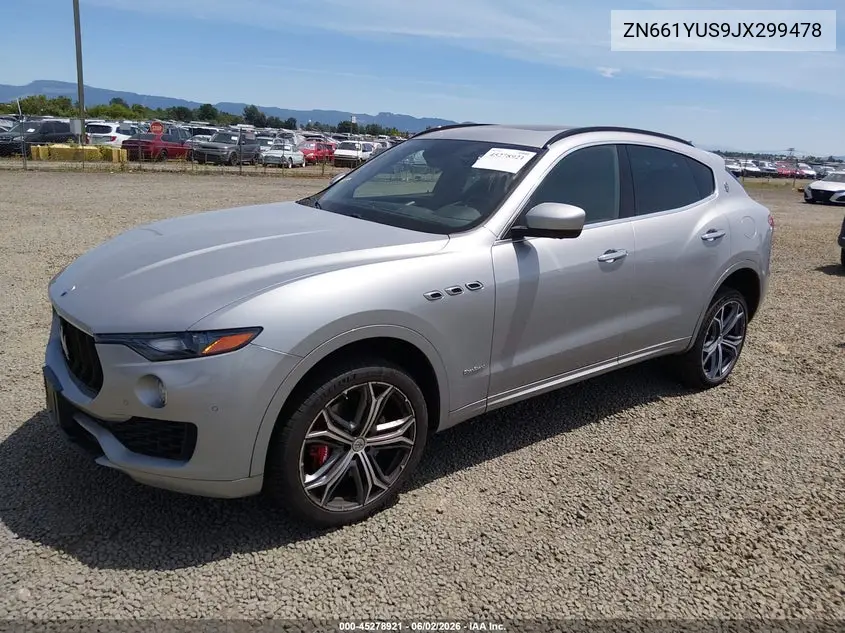 2018 Maserati Levante S Gransport VIN: ZN661YUS9JX299478 Lot: 45278921