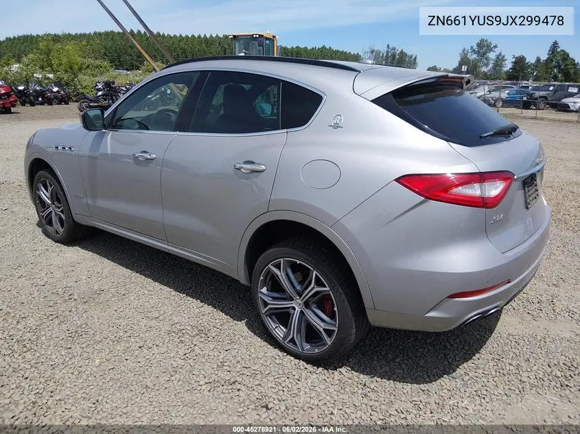 2018 Maserati Levante S Gransport VIN: ZN661YUS9JX299478 Lot: 45278921