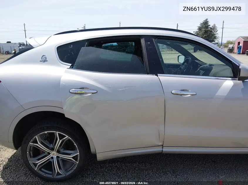 2018 Maserati Levante S Gransport VIN: ZN661YUS9JX299478 Lot: 45278921