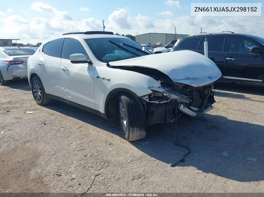 2018 Maserati Levante VIN: ZN661XUA5JX298152 Lot: 45537672