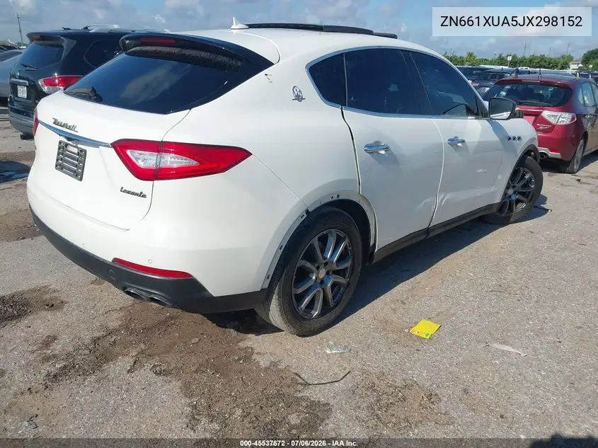 2018 Maserati Levante VIN: ZN661XUA5JX298152 Lot: 45537672