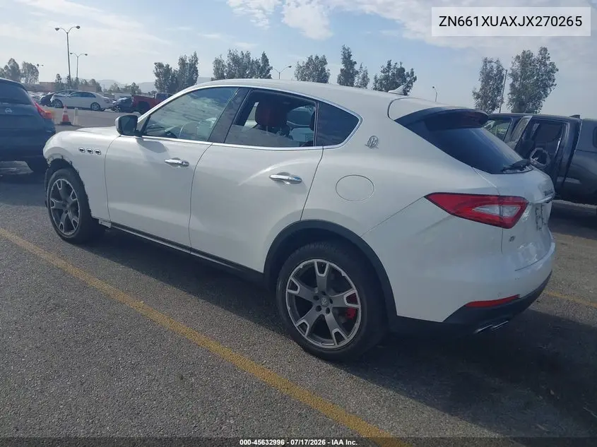 2018 Maserati Levante VIN: ZN661XUAXJX270265 Lot: 45632996