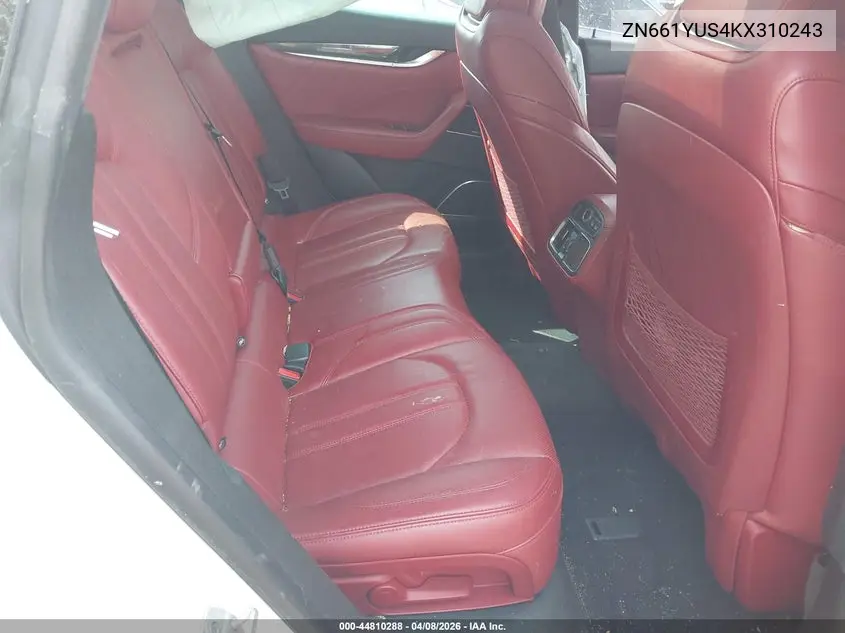 2019 Maserati Levante S Gransport VIN: ZN661YUS4KX310243 Lot: 44810288