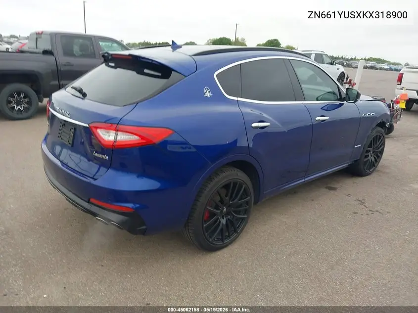 2019 Maserati Levante S Gransport VIN: ZN661YUSXKX318900 Lot: 45062158