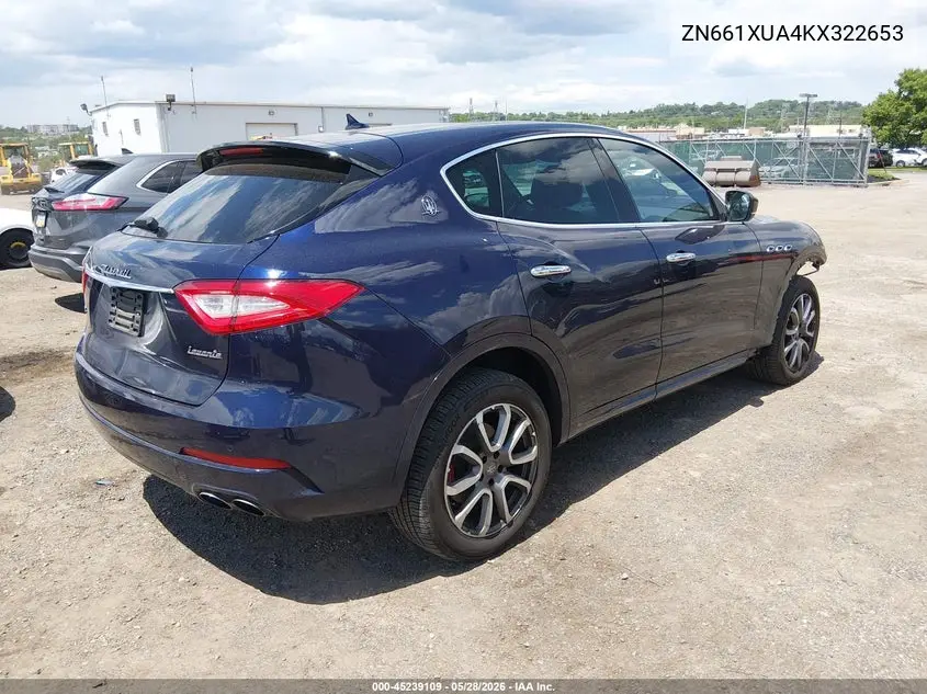 2019 Maserati Levante VIN: ZN661XUA4KX322653 Lot: 45239109