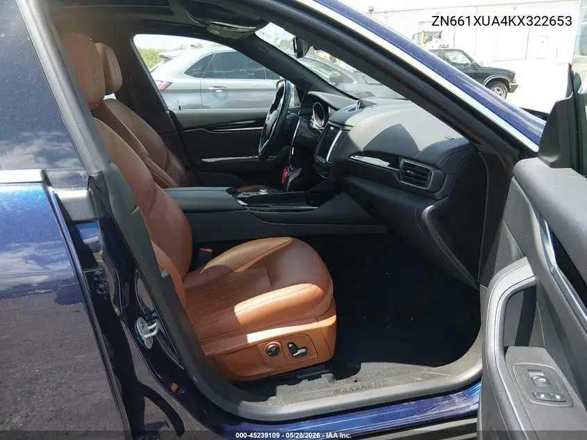 2019 Maserati Levante VIN: ZN661XUA4KX322653 Lot: 45239109