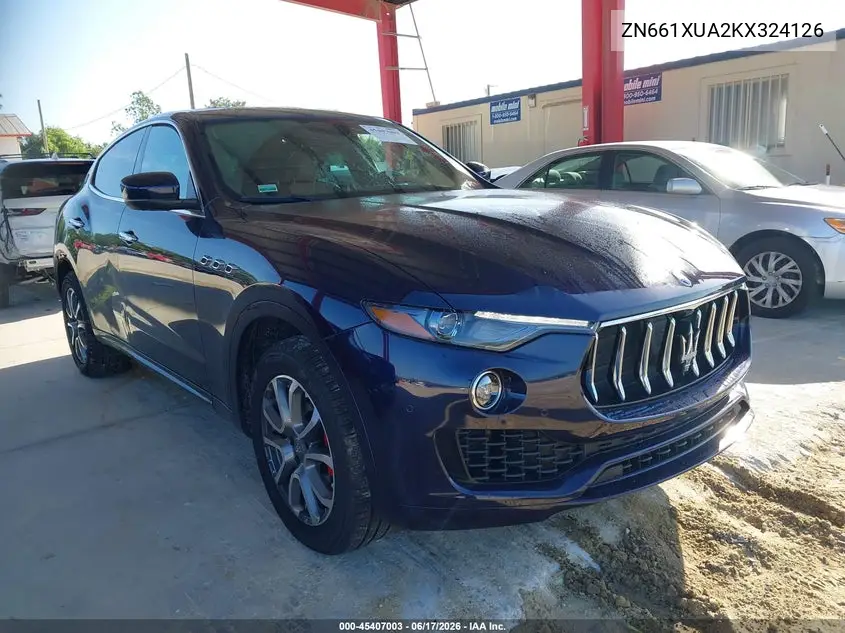2019 Maserati Levante VIN: ZN661XUA2KX324126 Lot: 45407003