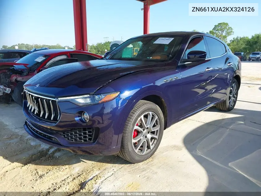2019 Maserati Levante VIN: ZN661XUA2KX324126 Lot: 45407003