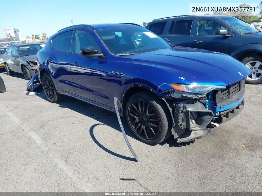 2021 Maserati Levante VIN: ZN661XUA8MX357781 Lot: 45565689