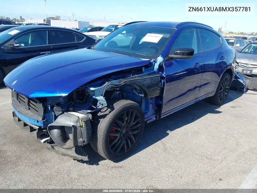 2021 Maserati Levante VIN: ZN661XUA8MX357781 Lot: 45565689
