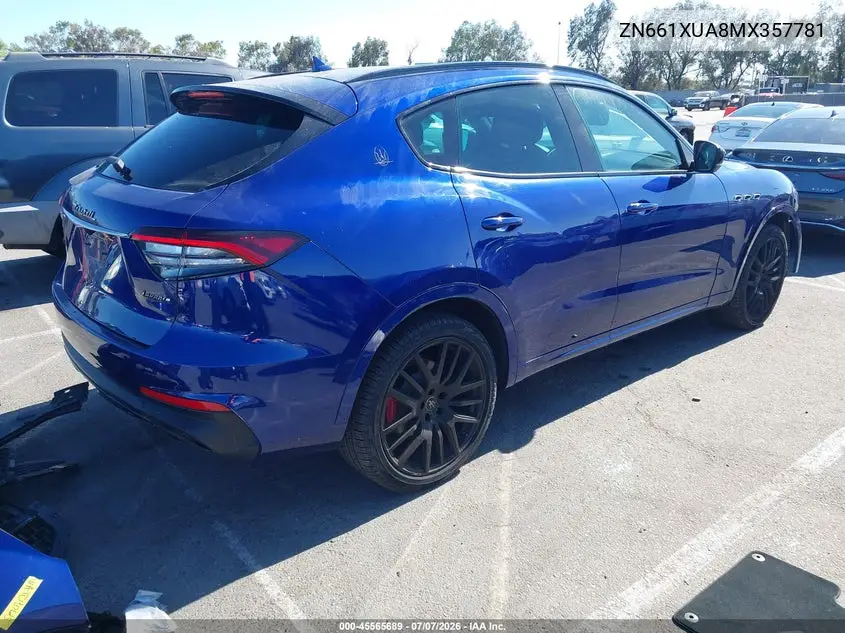 2021 Maserati Levante VIN: ZN661XUA8MX357781 Lot: 45565689