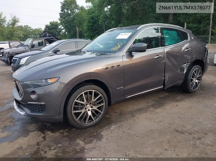 2021 Maserati Levante S Granlusso VIN: ZN661YUL7MX378077 Lot: 45627897