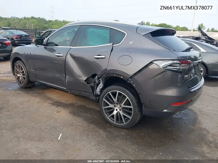 2021 Maserati Levante S Granlusso VIN: ZN661YUL7MX378077 Lot: 45627897