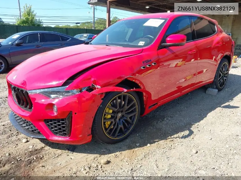 2022 Maserati Levante Tributo VIN: ZN661YUS8NX382129 Lot: 42924429