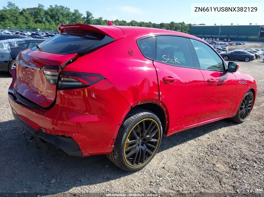 2022 Maserati Levante Tributo VIN: ZN661YUS8NX382129 Lot: 42924429