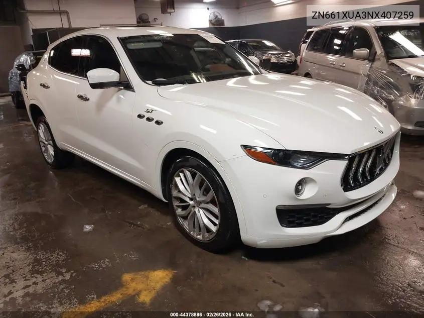2022 Maserati Levante Gt VIN: ZN661XUA3NX407259 Lot: 44378886