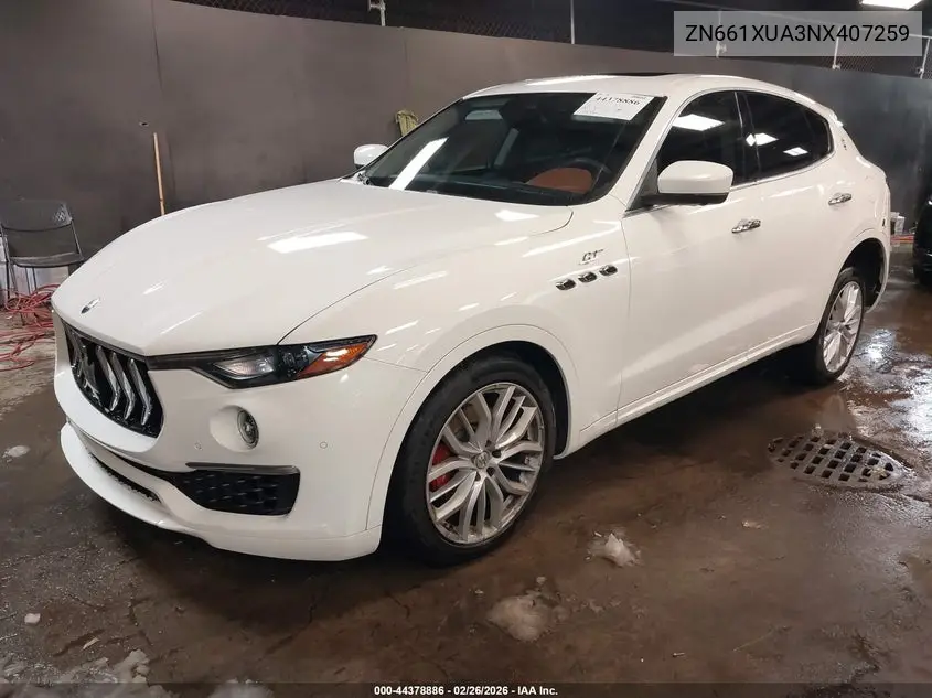 2022 Maserati Levante Gt VIN: ZN661XUA3NX407259 Lot: 44378886